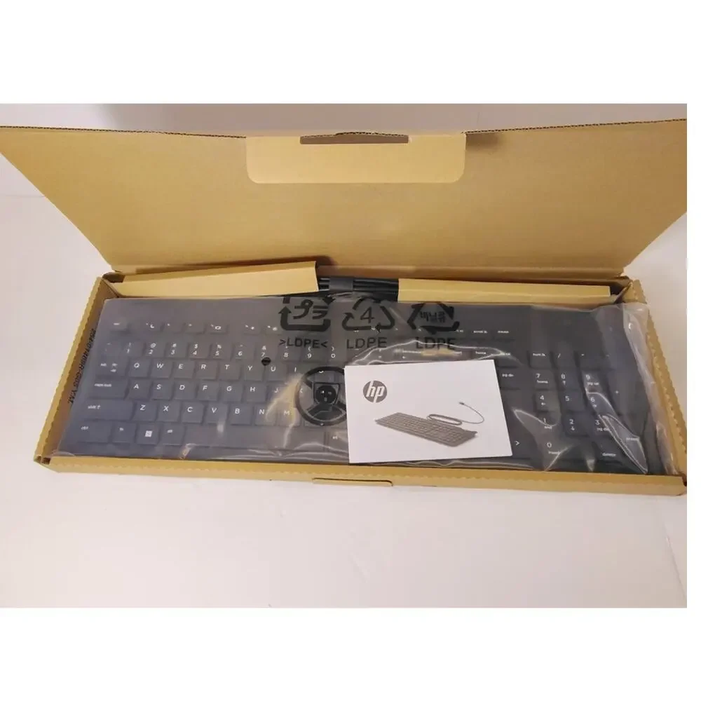 Hewlett Packard HP NIB Keyboard USB Slim Smartcard Black Computer Gaming New